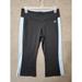 Adidas Pants & Jumpsuits | Adidas Cropped Yoga Pants Womens L Black Blue Ahtletic Stretch Pull On | Color: Black | Size: L