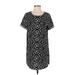 Suncoo Cocktail Dress - Shift Scoop Neck Short sleeves: Black Dresses - Women's Size Small