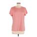 Lands' End Sport Active T-Shirt: Pink Polka Dots Activewear - Women's Size Medium