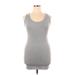 Lulus Casual Dress - Bodycon Scoop Neck Sleeveless: Gray Solid Dresses - New - Women's Size X-Large