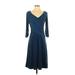 b-slim Casual Dress - Wrap: Blue Dresses - Women's Size X-Small