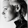 Zara Jewelry | New Zara Spider Oversized Rhinestone Earrings 1856/352 | Color: Black/Silver | Size: Os