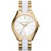 Michael Kors Accessories | Michael Kors Runway Slim Watch Gold White Mk4295 | Color: Gold/White | Size: Os