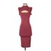 Bailey 44 Casual Dress - Bodycon Mock Sleeveless: Burgundy Print Dresses - Women's Size Small