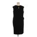 Maggy London Casual Dress - Sheath Keyhole Sleeveless: Black Solid Dresses - Women's Size 16