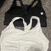 Athleta Intimates & Sleepwear | Athleta Training Sports Bras Two One Black And One White Size Large | Color: Black/White | Size: L