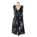 Tory Burch Casual Dress - Mini Plunge Sleeveless: Blue Dresses - Women's Size 8