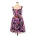 Torrid Casual Dress - A-Line: Purple Print Dresses - Women's Size 16 Plus