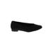 antonia saint Flats: Slip-on Chunky Heel Minimalist Black Print Shoes - Women's Size 8 1/2 - Almond Toe