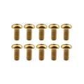 10PCS Titanium M4 X 6 8 10 12 15 20mm Half Round Head Bolts Allen Key Screws For Road Mtb Bike Parts Fastener (Color : Gold, Size : 12MM_M4)