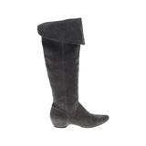 Kenneth Cole REACTION Boots: Gray Print Shoes - Women's Size 7 1/2 - Almond Toe