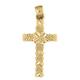 Jewels Obsession 18K Yellow Gold Heart Cross Pendant, Made in USA