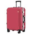 WHCXKJ Suitcase Luggage Silent Universal Wheel Aluminum Frame Trolley Case Student Waterproof Suitcase Business Boarding Suitcases (Color : Red, Size : A)