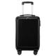 Suitcase Fashionable Front-Opening Trolley Suitcase, Side-Opening Suitcase, Women's Spinner Accommodation Suitcase Suitcases (Color : Black, Size : A)