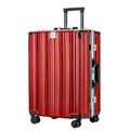 DNZOGW Travel Suitcase Suitcase Aluminum Alloy Seatable Suitcase Suitcase Men and Women Lock Trolley Case Fashionable Boarding Case Trolley Case (Color : Red, Size : A)