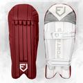 FORTRESS Original Pro Wicket Keeper Pads | Premium Cricket Gear for All Ages (Maroon, Junior)