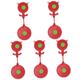 SUPVOX 5 Sets Shooting Target Darts Outdoor Playset Plaything Dart Game Toy Dart Toy Outdoor Game Accessory Outdoor Game Toy Dart Plate Toy Dart Board Accessories Red To Rotate Metal Iron