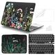 iLeadon for MacBook Air 13 inch Case 2022 2021 2020 2019 2018 Release A2337 M1 A2179 A1932 Touch ID, Plastic Hard Shell&Sleeve Bag&Keyboard Cover&Screen Protector, Wildflower Grass