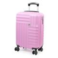 Pierre Cardin Soleil Suitcase - Hard Sided Travel Luggage with 8 Spinner 360 Degree Wheels | TSA Locks and Telescopic Handle (Fondant Pink, Small)