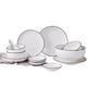 Dinner Plates,Dishes/Plate/Bowl Set,18-Piece Dinner Set Modern Style Bone China Dinnerware Set with 4-Piece Small Spoons 1-Piece Soup Bowl 4-Piece Plates 4-Piece Bowls 4-Piece Dishes Service for