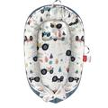 Cuddlez Baby Nest Pod for Newborn | Comfort for Babies with a Baby Lounger | Suitable for Babies 0-12 Months | Ideal Baby Essentials Gift | UK Brand (Blue Wheels)