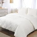 YINFUNG Textured Duvet Cover Tufted Ivory Boho Cotton Queen Cream Off White Textured Diamond Moroccan Clipped Boho Chic Geo 3 Piece Bedding Set Bohemian 90x90 Quilt Cover