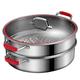 Steam Fish Pot/Soup Pot 304 Stainless Steel steam Fish Artifact Household Oval Extra Large Steamer Steamer 39cm