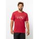 T-Shirt JACK WOLFSKIN "PEAK GRAPHIC T M" Gr. XL (54/56), rot (red, glow) Herren Shirts T-Shirts