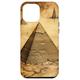 Hülle für iPhone 15 Pro Max Altes Ägypten auf einer alten Karte, Pyramiden des Gizeh Nilflusses