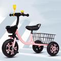Tricycle with large rear plastic basket,outdoor scooter bicycle for 3-4 years old boys and girls,3 wheel trikes with height adjustable saddle,pedal tricycles,kids trikes with titanium wheel