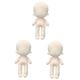 DIYEAH 3pcs Doll Doll Plush Figure Toys Baby Gift Child's Companion Handmade Toy Doll Making Supplies Doll Creation Cuddly Doll Blank Human Stuffed Toy Doll Clothes Boneless Cotton