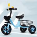 Tricycle with large rear steel basket,outdoor scooter bicycle for 3-5 years old boys and girls,3 wheel trikes with height adjustable seat,pedal tricycles,kids trikes with titanium wheel