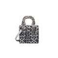 CORIOS Leopard Print Handbag for Women PU Leather Shoulder Bag Waterproof Crossbody Bag Fashion Messenger Bag Satchel Bag Elegant Hobo Bag Top Handle Bag Shopping Work Travel Tote Bag Grey S