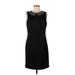 Ellen Tracy Casual Dress - Sheath: Black Solid Dresses - Women's Size 12