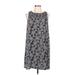 fleur bleue Casual Dress - Shift: Gray Batik Dresses - Women's Size 10