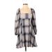 Urban Outfitters Casual Dress: Gray Plaid Dresses - Women's Size X-Small