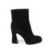 Sam Edelman Boots: Black Solid Shoes - Women's Size 8 1/2 - Almond Toe