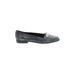 Amalfi by Rangoni Flats: Slip-on Chunky Heel Classic Gray Solid Shoes - Women's Size 8 - Almond Toe