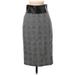 Zara Basic Casual Midi Skirt Long: Gray Print Bottoms - Women's Size Small