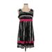 Fashion Bug Casual Dress: Black Stripes Dresses - Women's Size X-Large