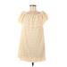 Kimchi Blue Casual Dress - Shift Boatneck Short sleeves: Ivory Dresses - Women's Size Medium