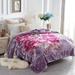 Queen Soft Blanket Heavy Korean Mink Blanket Fleece Purple