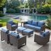 Patio Sofa, Glider Chair, Club Chair Ottoman Set