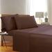 4pc Queen 1500 Thread Count Wrinkle Resistant Bed Sheet Set Brown