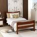 79.8" Comfortable space saving Twin Size Wood Platform Bed with Headboard and Wooden Slat Support