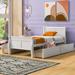 Solid Wood Platform Bed: 4 Drawers, Streamlined Head/Footboard