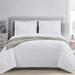 3pc King Size Quilted Bedspread Coverlet Set White