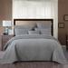 Full Cotton Lightweight Matelassé Floral Quilt Bedspread Sets Grey