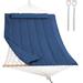 Durable 2 Person Rope Hammock with Polyester Quilted Pad and Pillow - 76*52