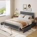 Elegant Linen Metal Frame Bed: 4 Drawers